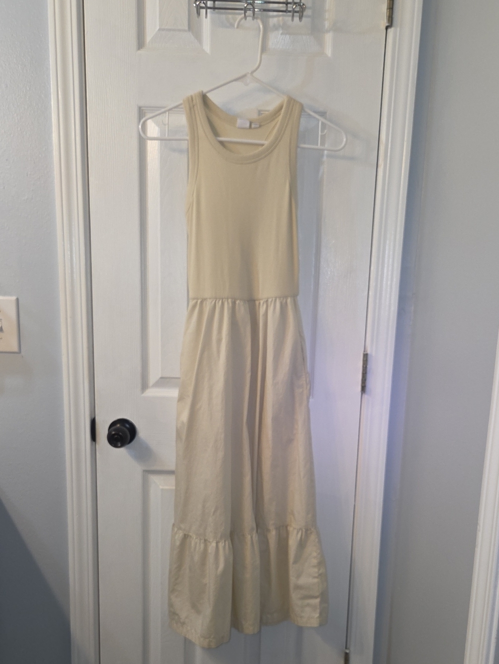 GAP Cream Sleeveless Maxi Dress